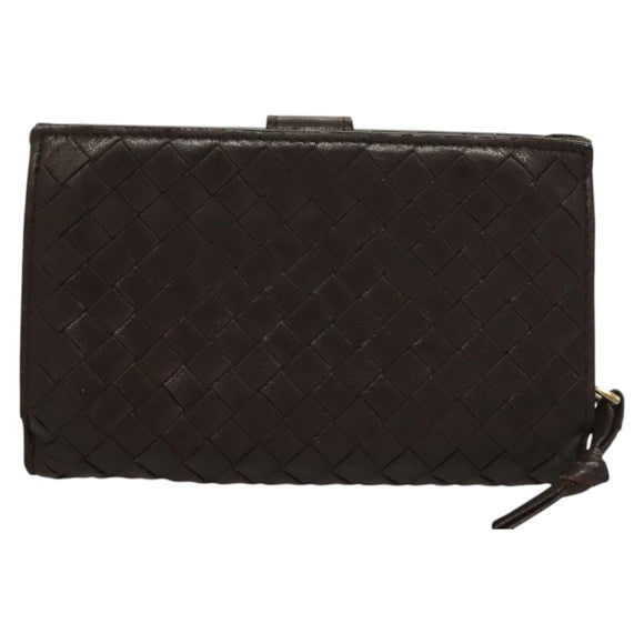BOTTEGA VENETA INTRECCIATO Wallet Leather Brown 121060 Auth 127951