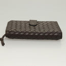 BOTTEGA VENETA INTRECCIATO Wallet Leather Brown 121060 Auth 127951-6