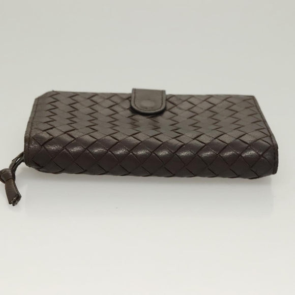 BOTTEGA VENETA INTRECCIATO Wallet Leather Brown 121060 Auth 127951