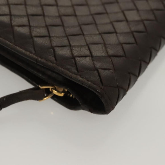 BOTTEGA VENETA INTRECCIATO Wallet Leather Brown 121060 Auth 127951