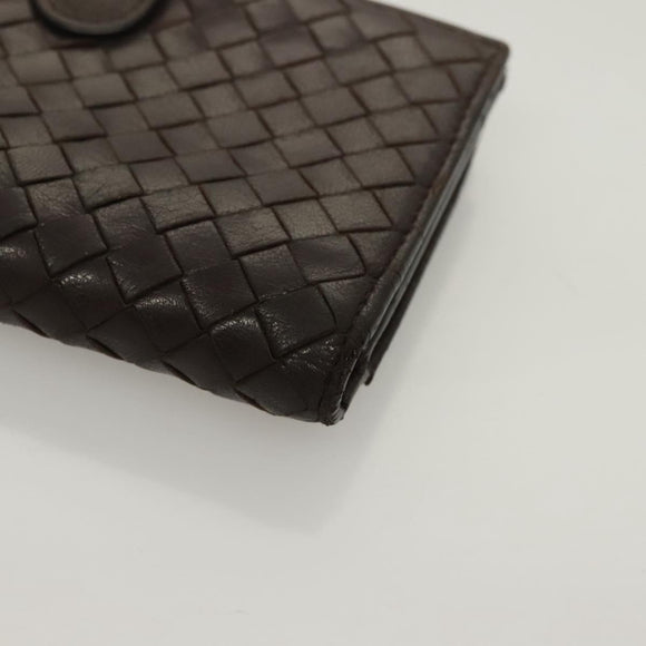 BOTTEGA VENETA INTRECCIATO Wallet Leather Brown 121060 Auth 127951