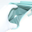 Salvatore Ferragamo Wallet Leather Turquoise Blue Gold Auth 127952V-19