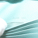 Salvatore Ferragamo Wallet Leather Turquoise Blue Gold Auth 127952V-11