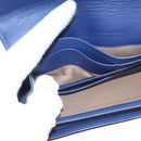 BOTTEGA VENETA INTRECCIATO Long Wallet Leather Blue Auth 127953V-19