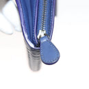 BOTTEGA VENETA INTRECCIATO Long Wallet Leather Blue Auth 127953V-20