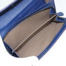 BOTTEGA VENETA INTRECCIATO Long Wallet Leather Blue Auth 127953V-10