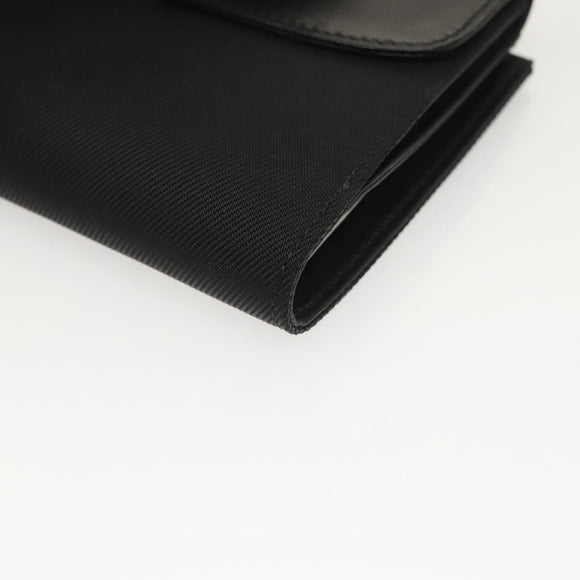 FENDI Wallet Canvas Black Auth 127954V