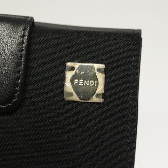 FENDI Wallet Canvas Black Auth 127954V