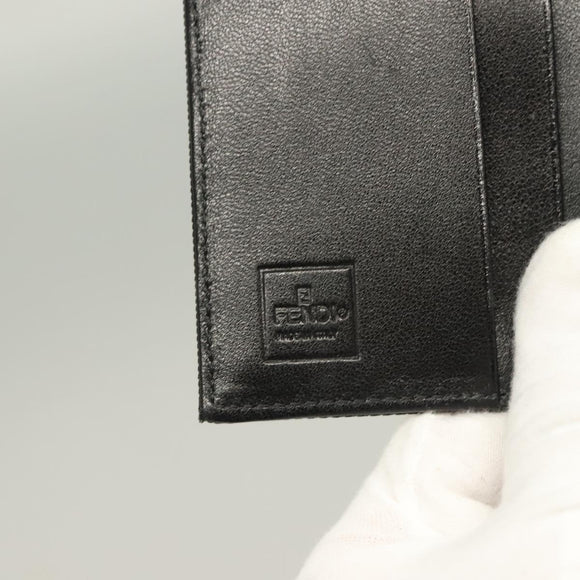 FENDI Wallet Canvas Black Auth 127954V