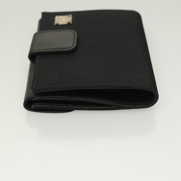 FENDI Wallet Canvas Black Auth 127954V