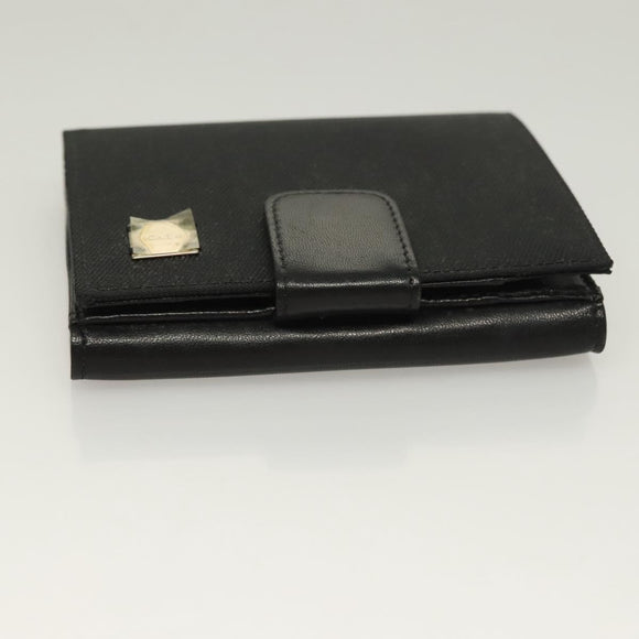 FENDI Wallet Canvas Black Auth 127954V
