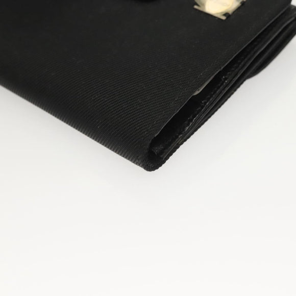 FENDI Wallet Canvas Black Auth 127954V