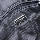 PRADA Shoulder Bag Nylon Leather Black Auth 127955-18