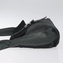 PRADA Shoulder Bag Nylon Leather Black Auth 127955-4