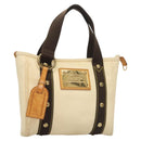 LOUIS VUITTON Antigua Cabas PM Hand Bag Ivory Brown M40039 LV Auth 127959-1