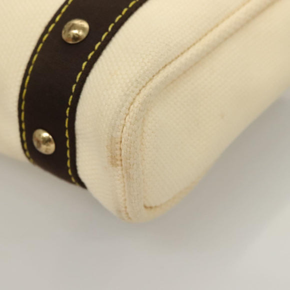 LOUIS VUITTON Antigua Cabas PM Hand Bag Ivory Brown M40039 LV Auth 127959