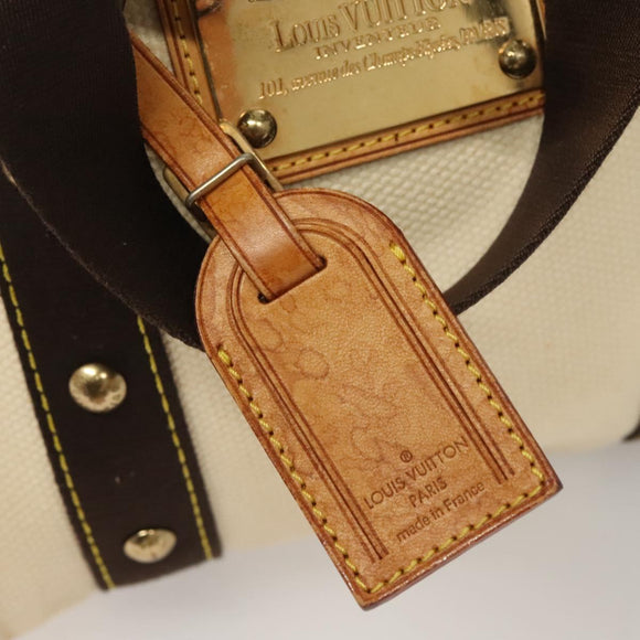 LOUIS VUITTON Antigua Cabas PM Hand Bag Ivory Brown M40039 LV Auth 127959