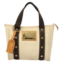 LOUIS VUITTON Antigua Cabas PM Hand Bag Ivory Brown M40039 LV Auth 127959-13