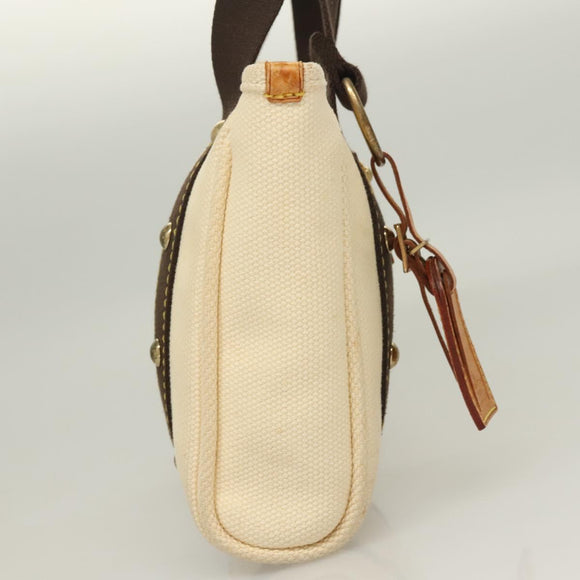 LOUIS VUITTON Antigua Cabas PM Hand Bag Ivory Brown M40039 LV Auth 127959