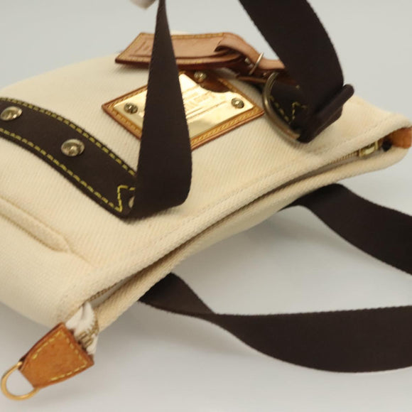 LOUIS VUITTON Antigua Cabas PM Hand Bag Ivory Brown M40039 LV Auth 127959