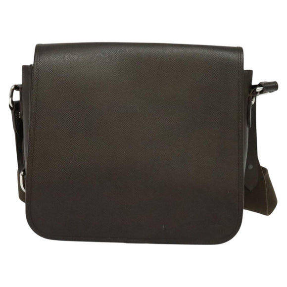 LOUIS VUITTON Taiga Andrei Shoulder Bag Grizzly M32488 LV Auth 127964