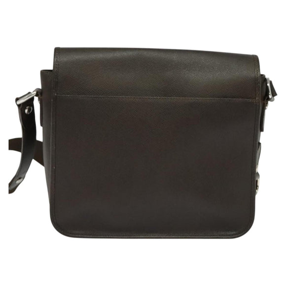 LOUIS VUITTON Taiga Andrei Shoulder Bag Grizzly M32488 LV Auth 127964