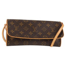 LOUIS VUITTON Monogram Pochette Twin GM Shoulder Bag M51852 LV Auth 127965V-1
