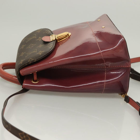 LOUIS VUITTON Monogram Vernis Hot Springs Backpack Pink M53545 LV Auth 127967