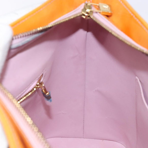 LOUIS VUITTON Monogram Vernis Houston Bag Marshmallow Pink M91302 LV Auth 127969