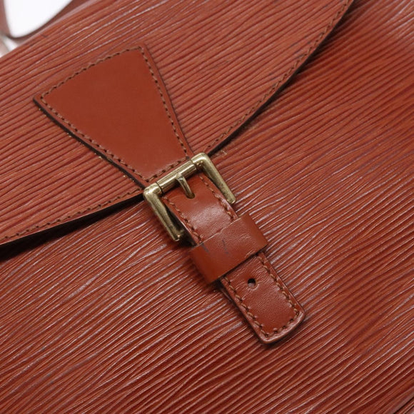 LOUIS VUITTON Epi Jeune FilleMM Shoulder Bag Brown M52153 LV Auth 127970