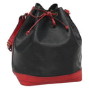 LOUIS VUITTON Epi Noe Shoulder Bag Bicolor Black Red M44017 LV Auth 127971-1