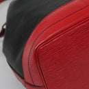 LOUIS VUITTON Epi Noe Shoulder Bag Bicolor Black Red M44017 LV Auth 127971-16