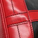LOUIS VUITTON Epi Noe Shoulder Bag Bicolor Black Red M44017 LV Auth 127971-17
