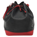 LOUIS VUITTON Epi Noe Shoulder Bag Bicolor Black Red M44017 LV Auth 127971-13