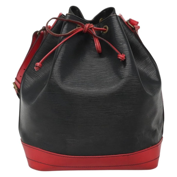 LOUIS VUITTON Epi Noe Shoulder Bag Bicolor Black Red M44017 LV Auth 127971