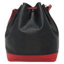 LOUIS VUITTON Epi Noe Shoulder Bag Bicolor Black Red M44017 LV Auth 127971-2