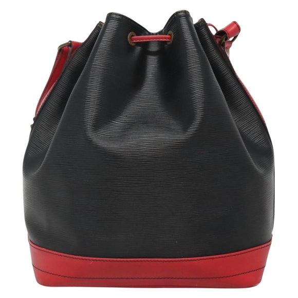 LOUIS VUITTON Epi Noe Shoulder Bag Bicolor Black Red M44017 LV Auth 127971