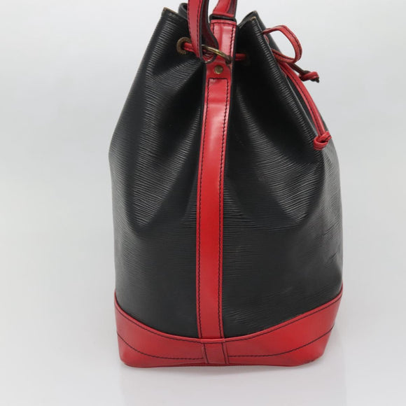 LOUIS VUITTON Epi Noe Shoulder Bag Bicolor Black Red M44017 LV Auth 127971