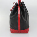 LOUIS VUITTON Epi Noe Shoulder Bag Bicolor Black Red M44017 LV Auth 127971-4