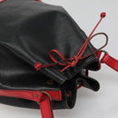 LOUIS VUITTON Epi Noe Shoulder Bag Bicolor Black Red M44017 LV Auth 127971-6