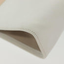 LOEWE Pouch Leather White Auth 127975-15