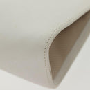 LOEWE Pouch Leather White Auth 127975-16