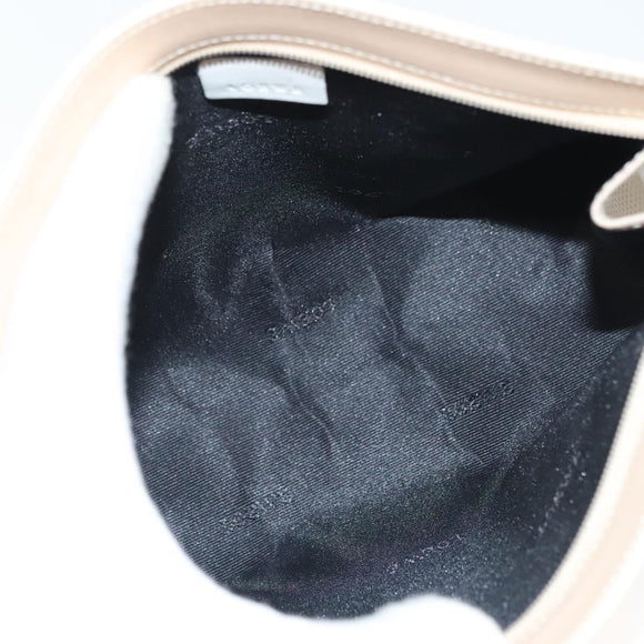 LOEWE Pouch Leather White Auth 127975