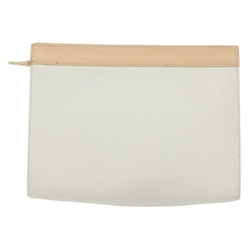 LOEWE Pouch Leather White Auth 127975 - 0
