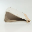 LOEWE Pouch Leather White Auth 127975-3