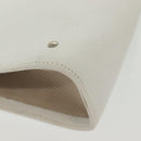 LOEWE Pouch Leather White Auth 127975-8