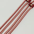 GUCCI Rope Belt White Red Auth 127982-12