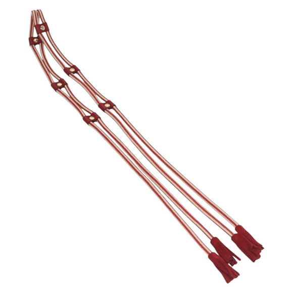 GUCCI Rope Belt White Red Auth 127982