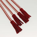 GUCCI Rope Belt White Red Auth 127982-3