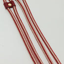GUCCI Rope Belt White Red Auth 127982-5